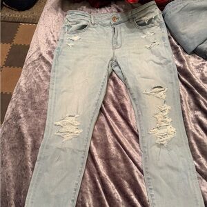 American Eagle Next Level Stretch Jegging- destruct wash